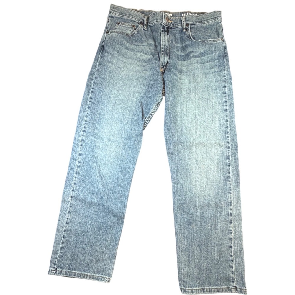 Wrangler Relaxed Fit Light Wash Denim Jeans MGW15GT Mens 36x30 J9